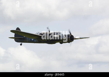 Bristol Blenheim ,Mk 1F, G-BPIV, L6739, East Kirkby, Inghilterra, Regno Unito. Foto Stock