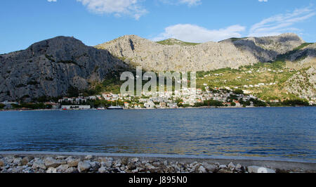 Omis pirate città in Croazia Foto Stock