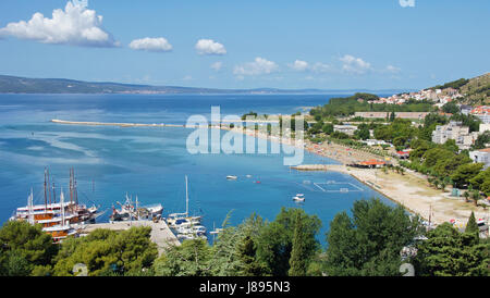 Omis pirate città in Croazia Foto Stock