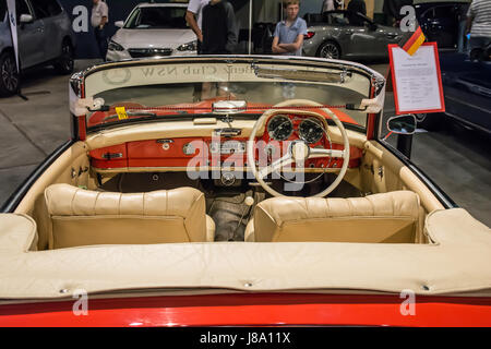 Abitacolo della mercedes-benz w121 190sl roadster 1955-1963. Foto Stock