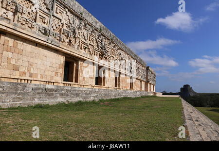 Maya di Palazzo del Governatore - Uxmal, Messico Foto Stock