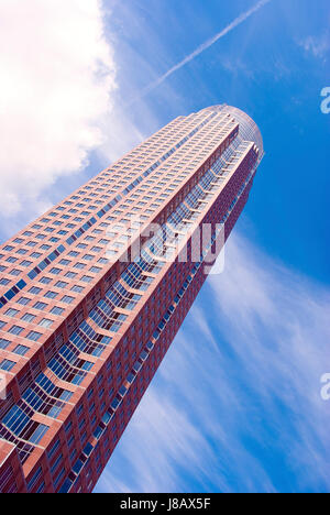 Messeturm frankfurt Foto Stock