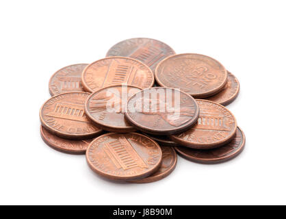 American, Stati Uniti d'America, monete, cento centesimi, denaro, banca, istituto di credito, dollaro, Foto Stock