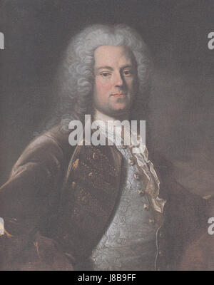 Johan Henrik Scheffel CG Tessin 1726 Foto Stock