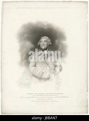 George Augustus Eliott, primo Baron Heathfield da William Bond, dopo George Francis Joseph, dopo Sir Joshua Reynolds Foto Stock