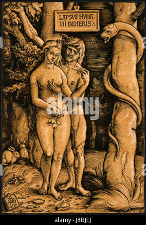 Hans Baldung Grien Adamo ed Eva Foto Stock