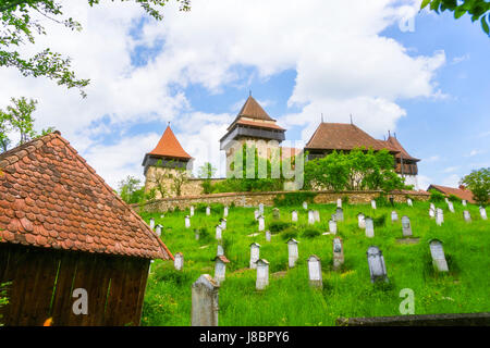 Visciri chiesa fortificata in Romania Foto Stock