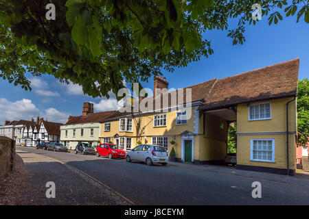 DEDHAM HIGH STREET con graziose case Foto Stock