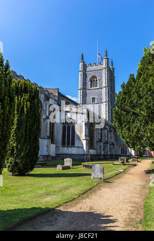 DEDHAM E CHIESA PARROCCHIALE. ST MARY A HIGH STREET DI DEDHAM Foto Stock