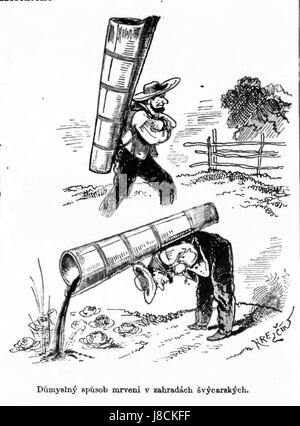 L'uso di concime liquido in Svizzera nel corso del 1883 riflette le pratiche agricole dell'epoca, concentrandosi sulle tecniche agricole e sulle innovazioni nella fertilizzazione del suolo durante la fine del XIX secolo. Foto Stock