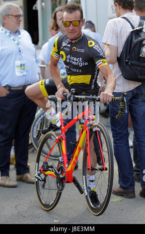 Plumelec, Francia. 27 Maggio, 2017. Coppa francese Grand Prix de Plumelec Cyclisme Thomas Voeckler Credito: Laurent Lairys/Agence Locevaphotos/Alamy Live News Foto Stock