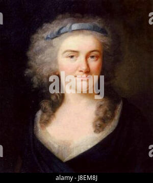 Johann Friedrich August Tischbein era un pittore tedesco noto per i ritratti, e Charlotte von Kalb fu probabilmente il soggetto di una delle sue opere. Questo ritratto specifico mostra l'abilità di Tischbein nel catturare la personalità e l'essenza dei suoi soggetti durante la fine del XVIII secolo. Foto Stock