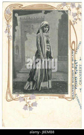 Questa fotografia, scattata dal famoso fotografo Nadar, cattura Jane Vincent Huguet, una figura notevole del tempo. Nadar era famoso per i suoi ritratti e contributi alla fotografia nel XIX secolo. Foto Stock