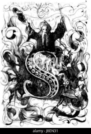 Questo titolo fa riferimento alla lettera miniata "S" di un'edizione di "Don Chisciotte", che simboleggia gli elementi fantastici del storyâ e la sua importanza letteraria. Il design decorato della lettera mette in risalto la tradizione artistica dell'illuminazione dei libri nelle edizioni storiche del famoso romanzo spagnolo di Miguel de Cervantes. Foto Stock