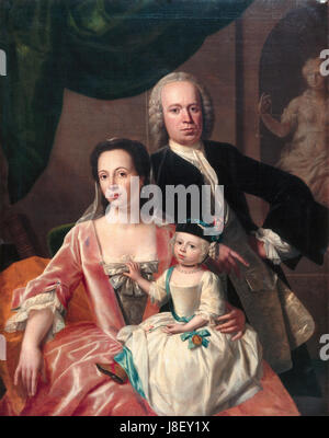 Francina Margaretha Sichterman e Scato Gockinga e loro daughterTateke Helena, da Philip van Dijk Foto Stock