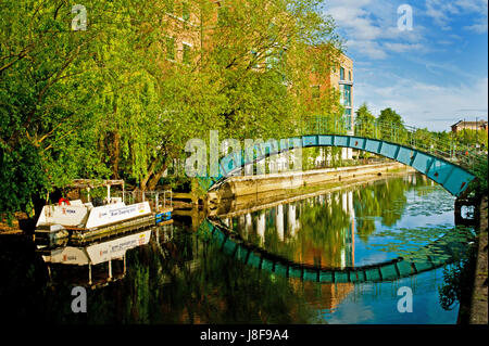 Fiume Foss e fiume unità di pulizia, Foss isola, York Foto Stock