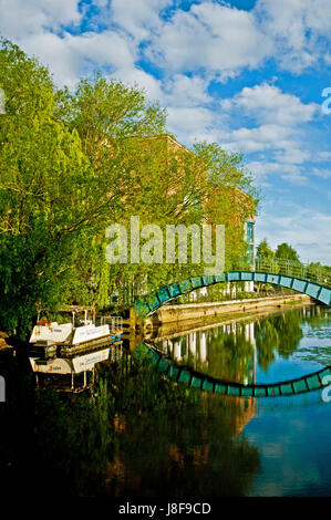 Fiume Foss e fiume unità di pulizia, Foss Isola, York Foto Stock