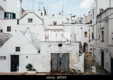 Tradizionale, case storiche a Martina Franca, Puglia, Italia Foto Stock