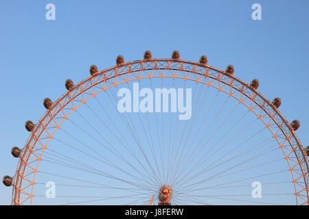 London Eye ruota panoramica Ferris (dettaglio), Londra, Inghilterra. Foto Stock