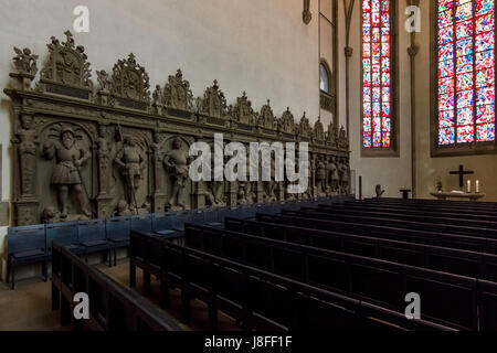 STUTTGART, Germania - 01 Marzo 2017: Interno della Stiftskirche (Chiesa Collegiata) - La chiesa principale della Chiesa Evangelical-Lutheran nel Württemberg Foto Stock