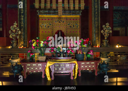 Tempio di Confucio, Guozijian Street, Dongcheng District, Pechino, Cina Foto Stock