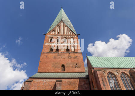 Torre di San Johannis chiesa di Luneburg, Germania Foto Stock