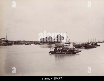 Guangzhou Sampan da Lai Afong, c1880 Foto Stock