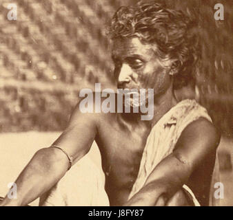 Gruppo di percussionisti (dhaki) nel Bengala orientale nel 1860 (3) Foto Stock