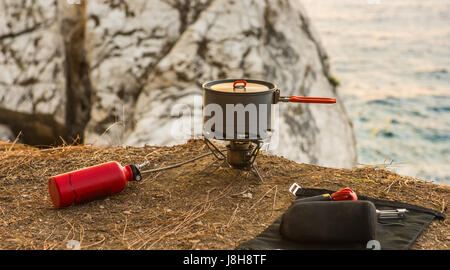 Le attrezzature turistiche e strumenti: camping gas Foto Stock