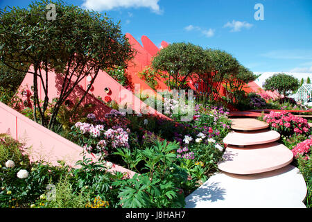 La strada di seta giardino, Chengdu, Cina, da Laurie Chetwood e Patrick Collins per RHS Chelsea Fhower Show 2017 Foto Stock