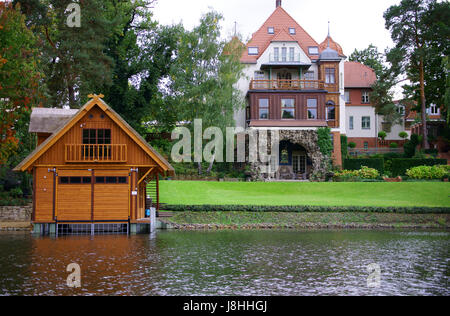 Cielo, paradise, Potsdam, villa, boathouse, giardino, nel Land di Brandeburgo, in periferia, Foto Stock