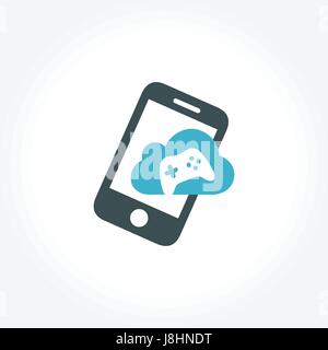 La tecnologia dello smartphone, videogame Concept Design Illustrazione Vettoriale