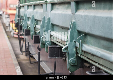 Macchine e la vecchia unità treno closeup Foto Stock