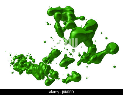 Liquido, verde, raindrop, dash, acqua minerale, acqua, goccia, waterdrop, Foto Stock