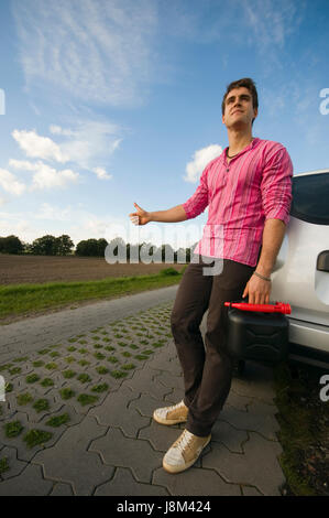 Hitchhiker per gas Foto Stock