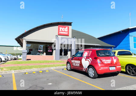 Gallo Rosso pollo un ristorante fast food con consegna auto, Shellharbor, Nuovo Galles del Sud, NSW, Australia Foto Stock