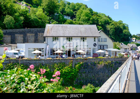 Lynmouth una cittadina balneare sulla North Devon e Exmoor costa di Lyn Valley Hotel Foto Stock