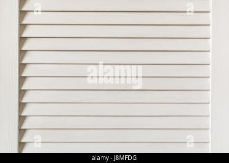 White persiane di legno, close up Foto Stock