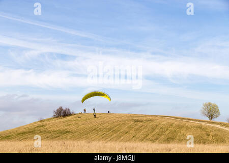 Parapendio in Copenhagen Foto Stock