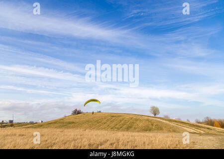 Parapendio in Copenhagen Foto Stock