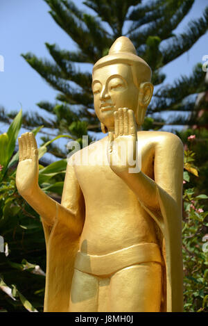 La sfarzosa Wat Mai Suwannaphumaham a Luang Prabang, Laos Foto Stock