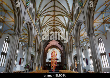 Cattedrale di Blackburn, ufficialmente Chiesa Cattedrale di Blackburn Santa Maria la Vergine con san Paolo, Anglicana nel cuore di Blackburn Town Center, in Lan Foto Stock