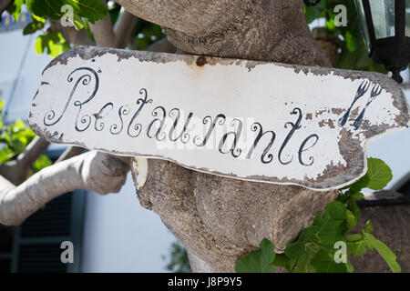 Segno del ristorante Foto Stock