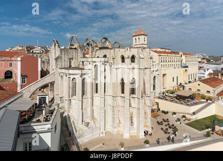 Carmo Convento, Lisbona, Portogallo Foto Stock