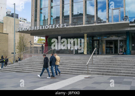 Göteborg, Svezia - maggio, 2017:dettagli della Biblioteca di Stato a Gothenburg, Svezia. Foto Stock