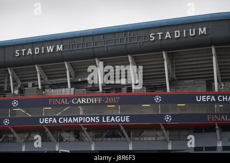 CARDIFF, GALLES - 29 Maggio: una vista generale del Principato Stadium che sarà ribattezzato "dello stadio nazionale del Galles per la Champions League fi Foto Stock