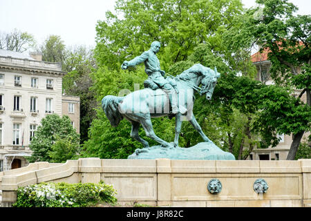 Statua di guerra civile generale Phillip T. Sheridan a Sheridan Circle, Washington DC, Stati Uniti d'America Foto Stock