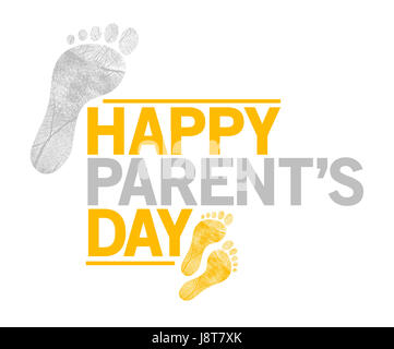 Genitori felici giorno segno. happy feet illustrazione grafica design Foto Stock