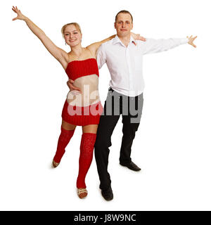 Donna, isolata, ballerini, dancing, danza, coppia, coppia, bianco, ragazza, ragazze, Foto Stock