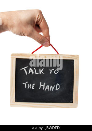 Segno, segnale, gesto, ordine, scrivere, scrisse, scrittura, scrive, insegnante, SCHEDA, Foto Stock
